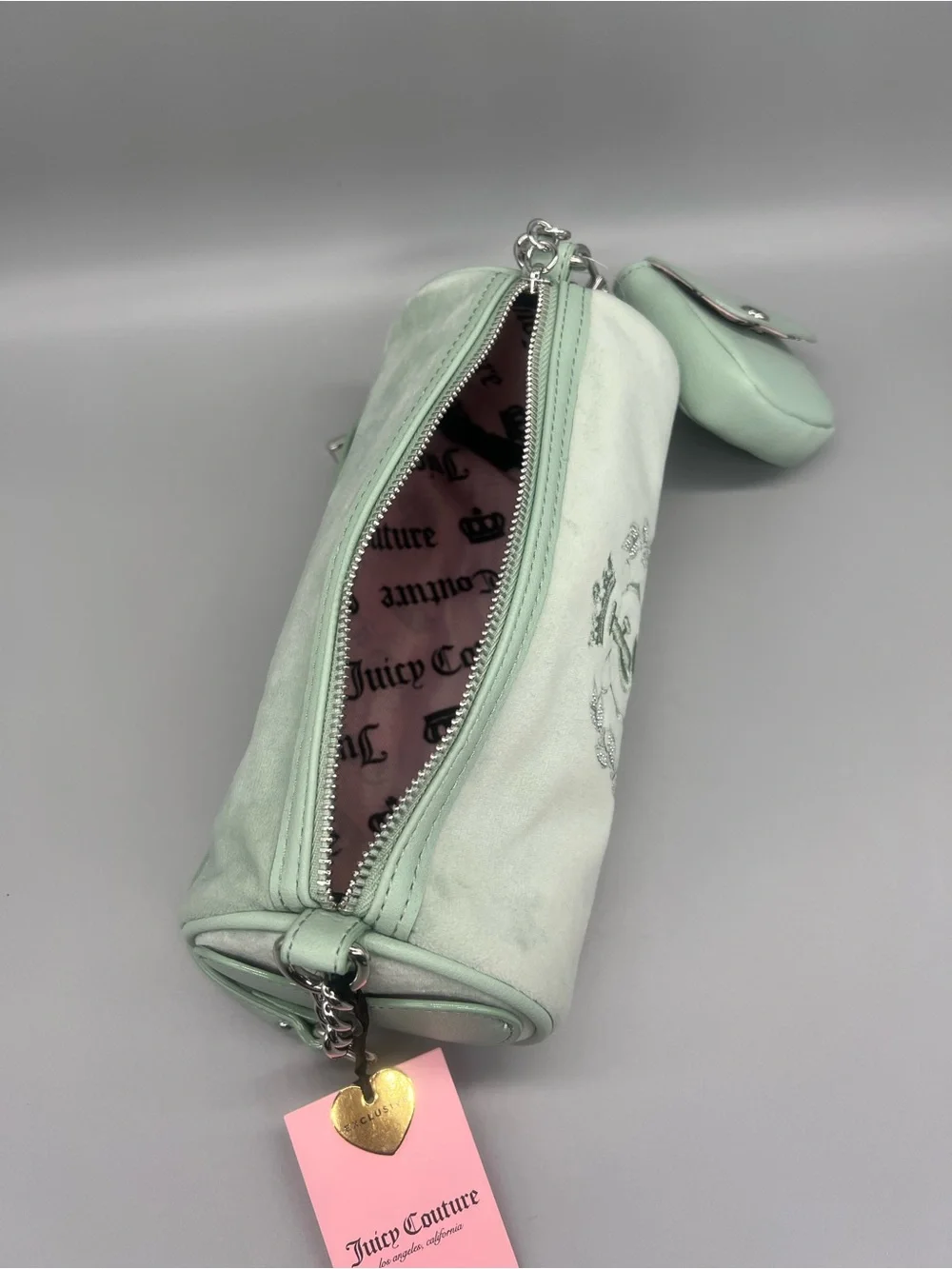 Juicy couture sparkle royal shoulder bag purse